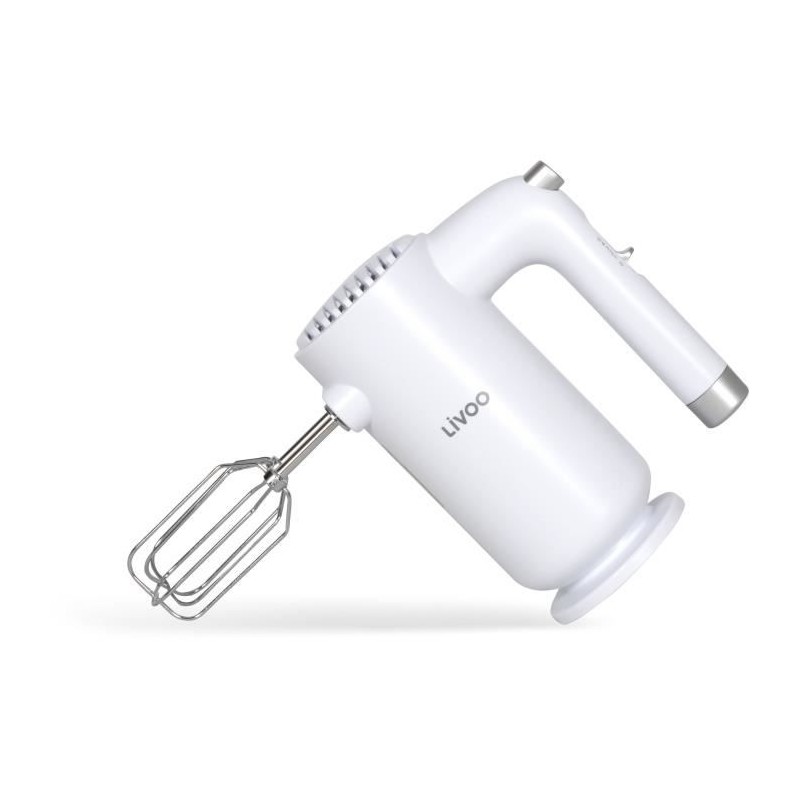 Batteur électrique - LIVOO - 250 W - 5 vitesses - Fonction turbo - Blanc