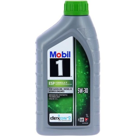 Huile moteur 5W-30 ESP Synthétique - MOBIL 1 - Formula-P  -bidon 5L -  haute ...