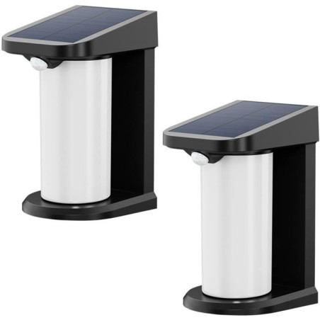 Lot de 2 projecteurs solaires - LUMISKY - LUSTY - H18 cm - Applique mural ave...