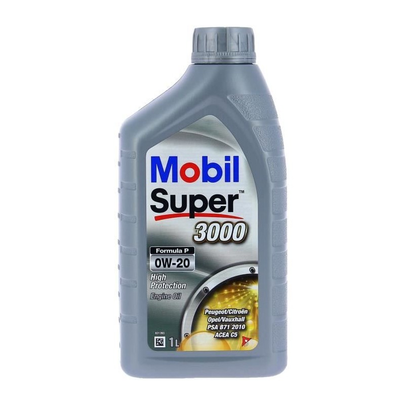 Bidon huile de moteur - MOBIL - S3000 0W20 Formula-P - 1 L - 4 saisons
