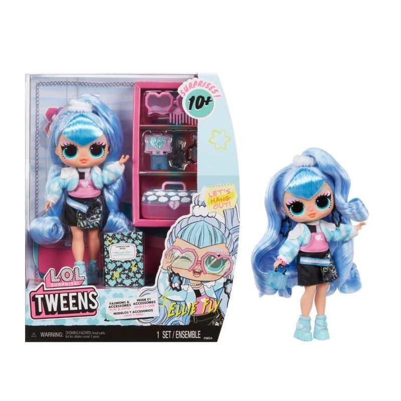 L.O.L. Surprise Tweens - Poupée mannequin articulée 24 cm - Ellie Fly - 2 ten...