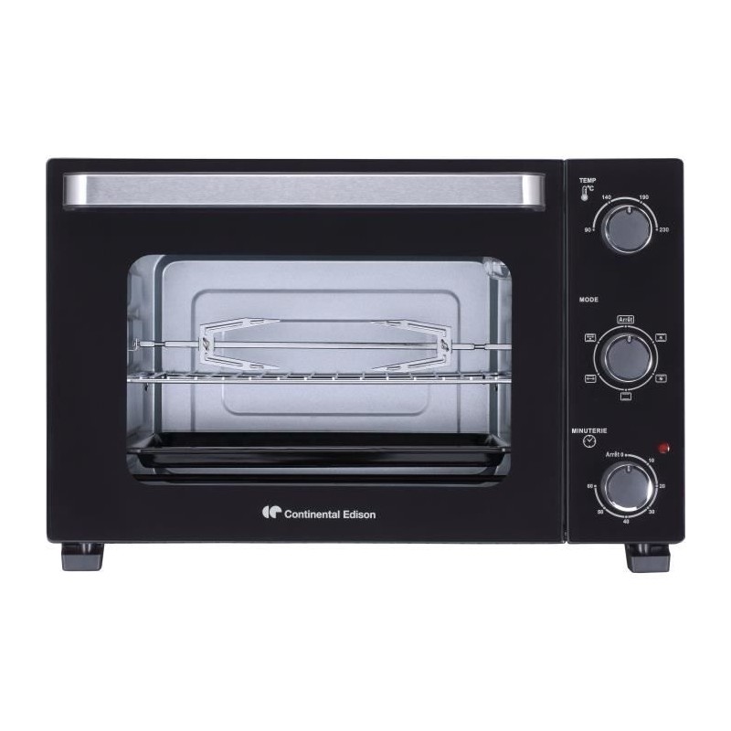 CONTINENTAL EDISON CEMF35B4 - Minifour électrique 35L noir - 1500W - Rotissoi...