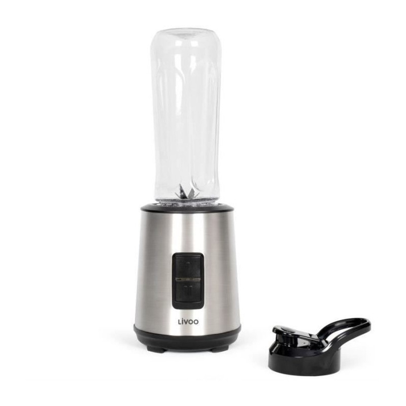 Mini blender - LIVOO - DOP240 - 300 W - Bouteille 600 ml - 2 vitesses - Acier...