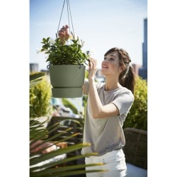 ELHO Pot de fleurs a suspendre Greenville - Ø 23,9 x H 20,3 cm - Extérieur - ...