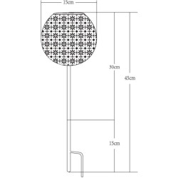 Décoration métal a énergie solaire - Design rétro - GALIX - 1 LED blanche - 8...