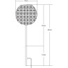 Décoration métal a énergie solaire - Design rétro - GALIX - 1 LED blanche - 8...