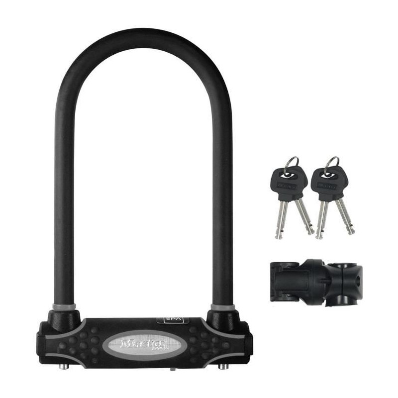 Antivol Vélo U - MASTER LOCK - 8195EURDPROCOLWR - Acier Cémenté, Clé, Rouge