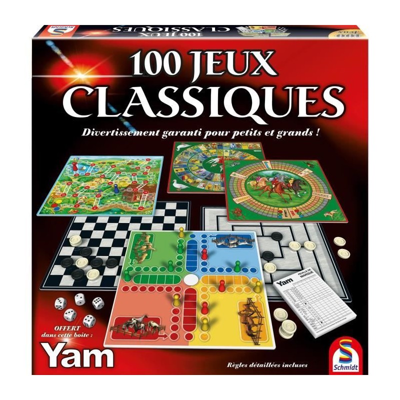 100 Jeux de société classique, SCHMIDT SPIELE, Profitez de 100 jeux classique...