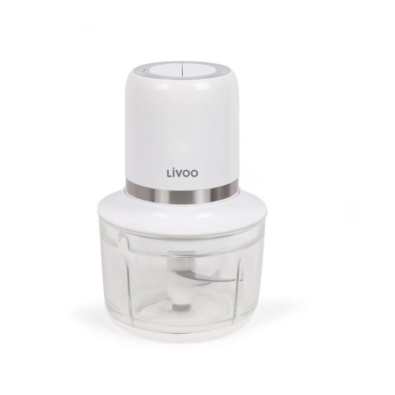 Hachoir électrique sans fil - LIVOO - 200 W - 2 vitesses - 1,2 L - 4 lames en...