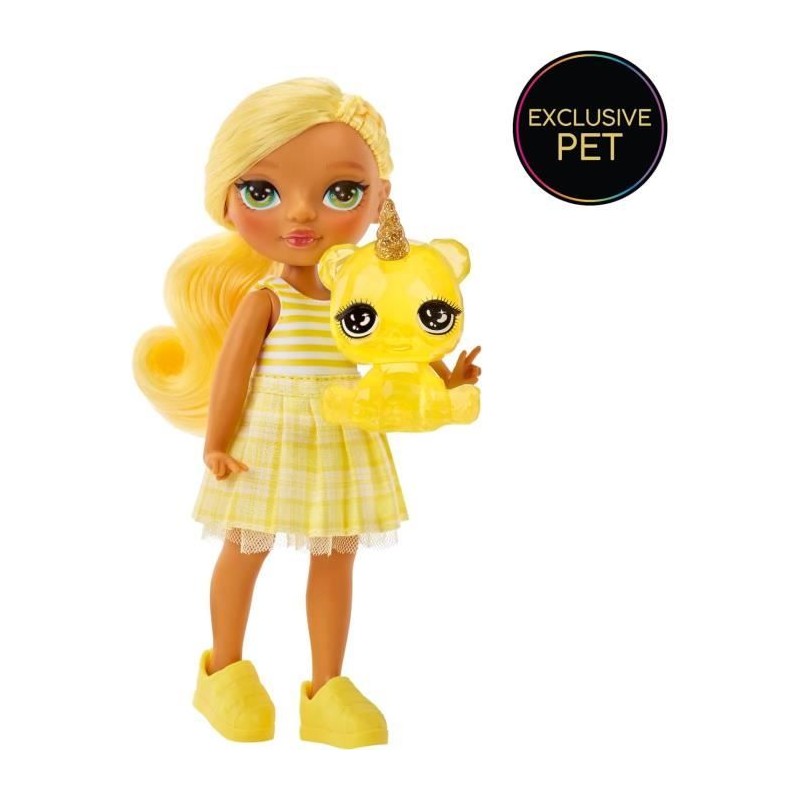 Rainbow High Littles - Poupée 15cm + animal de compagnie - Jaune -