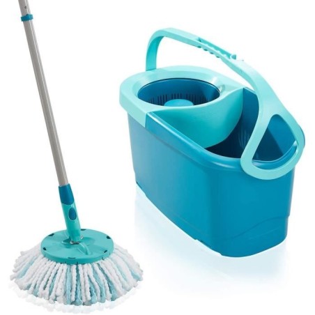 Set lave sol avec seau essoreur Leifheit Clean Twist Disc Mop 52101, balais s...