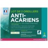 BLANREVE Lot de 2 Oreillers Triple Protection - 60 x 60 cm - Blanc