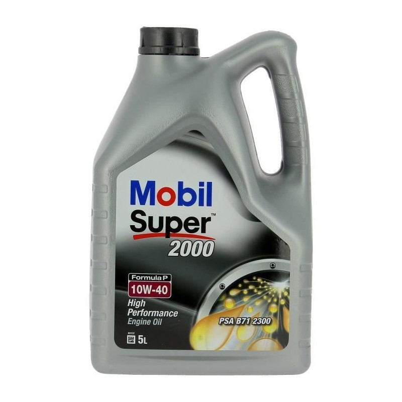 Huile moteur 10W-40 Synthétique - MOBIL - Super 2000 X1 - Formula-P  -bidon 5...