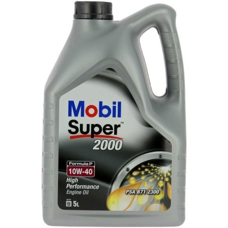 Huile moteur 10W-40 Synthétique - MOBIL - Super 2000 X1 - Formula-P  -bidon 5...