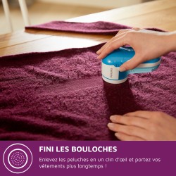 Rasoir anti bouloche - PHILIPS - GC026/00 - 3 lames - A piles -