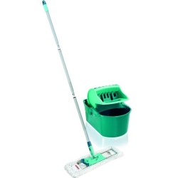 Set lave sol avec seau essoreur Leifheit Profi Compact 55092, balais a plat s...