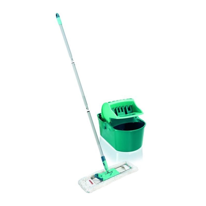 Set lave sol avec seau essoreur Leifheit Profi Compact 55092, balais a plat s...