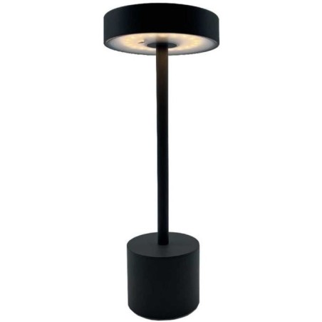 Lampe de table sans fil - LUMISKY - ROBY - Touch en aluminium - Gris foncé - LED