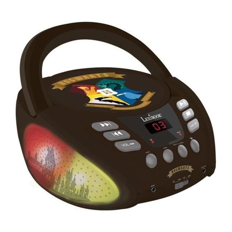 Lecteur CD Bluetooth transportable Harry Potter - Effets lumineux - LEXIBOOK