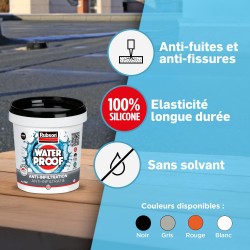 Revetement d'étanchéité - RUBSON - Anti-infiltrations Waterproof - Noir - Sea...