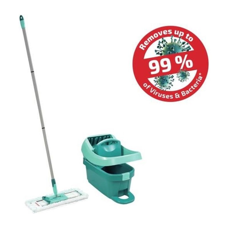 Set lave sol avec seau essoreur a roulettes Leifheit Profi XL Mobile 55096, b...