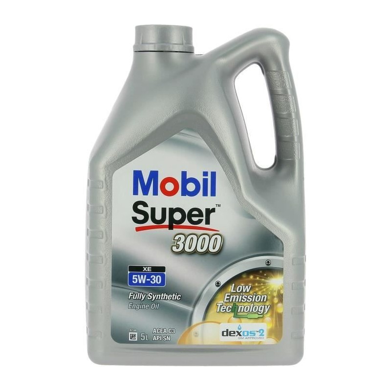 Huile moteur 5W-30 Synthétique - MOBIL - Super 3000 - Formula-XE -bidon 5L - ...
