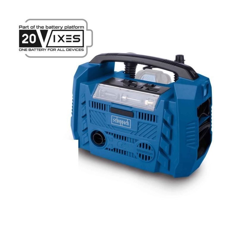 Compresseur sans fil Airforce 6 - pression max 10,3bars - 6 accessoires inclu...