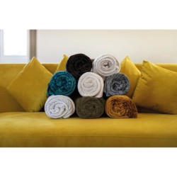 Couverture Microflanelle Toison d'Or - 130 x 170 cm - Coloris Noir