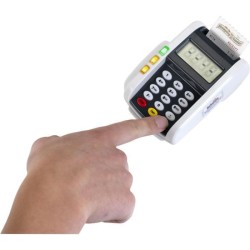 Terminal de paiement électronique avec carte bancaire et tickets de caisse - ...