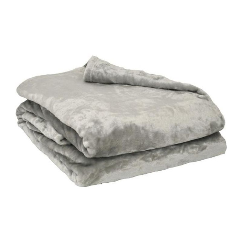 Couverture Microflanelle Toison d'Or - 130 x 170 cm - Coloris Perle