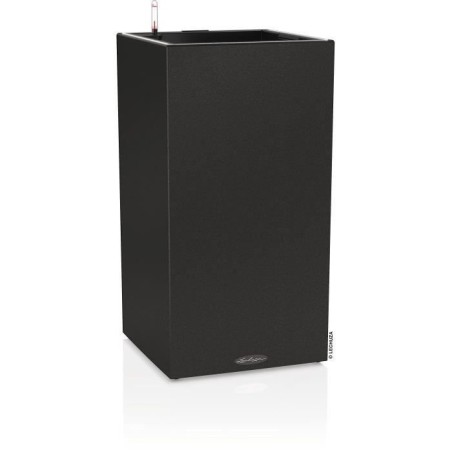 LECHUZA Pot de fleurs - Canto Stone 40 - 40 x 40 x 76 cm - Kit complet - Noir...