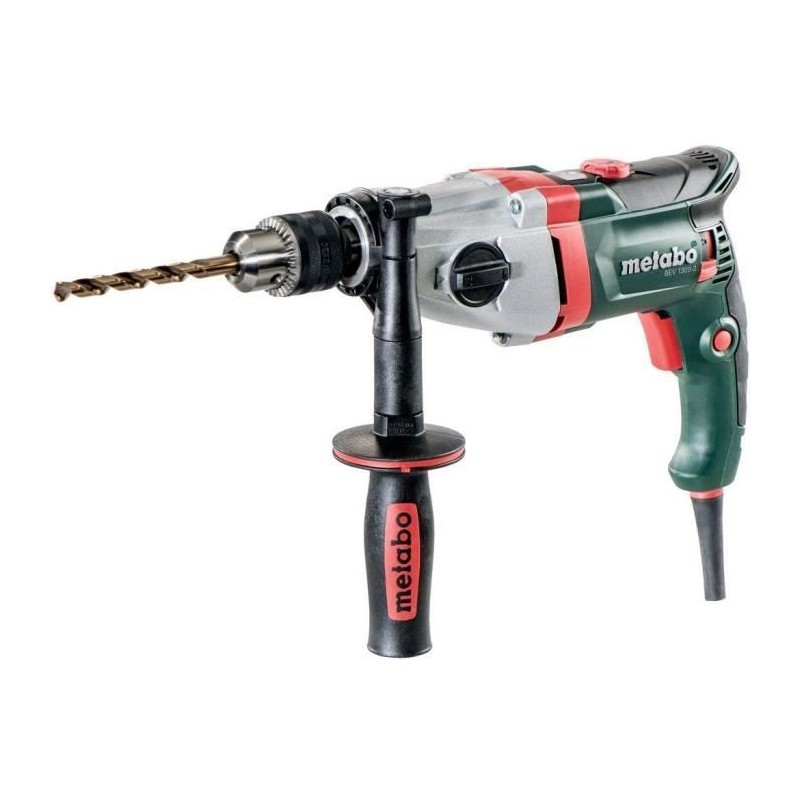 Perceuse - METABO - BEV 1300-2 - Mandrin a clé - Poignée supplémentaire - Béton