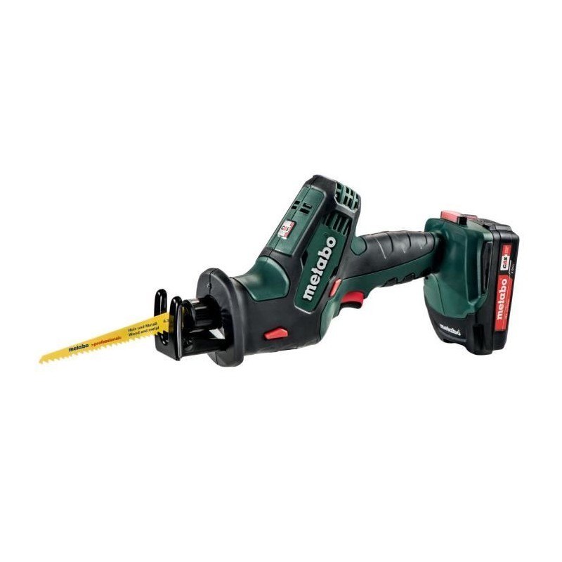 Scie sabre sans fil Metabo SSE 18 LTX Compact 602266500 - 2 x 18 V / 2 Ah Li-...