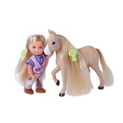 Caleche et cheval pour poupée STEFFI LOVE Evi - SILVERTORN - 12cm - Accessoir...