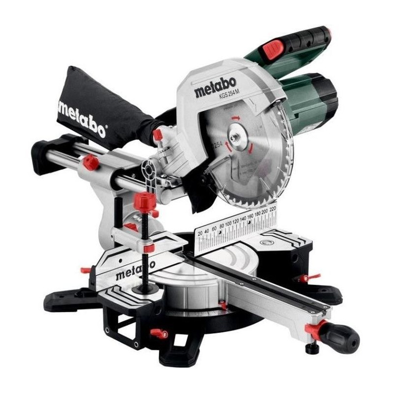 Scie a onglets radiale METABO KGS 254 M - 1500 W - 254 mm - Precision Cut Lin...