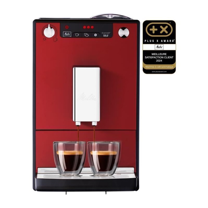 Machine a Café broyeur a Grain MELITTA Solo - Rouge Chili
