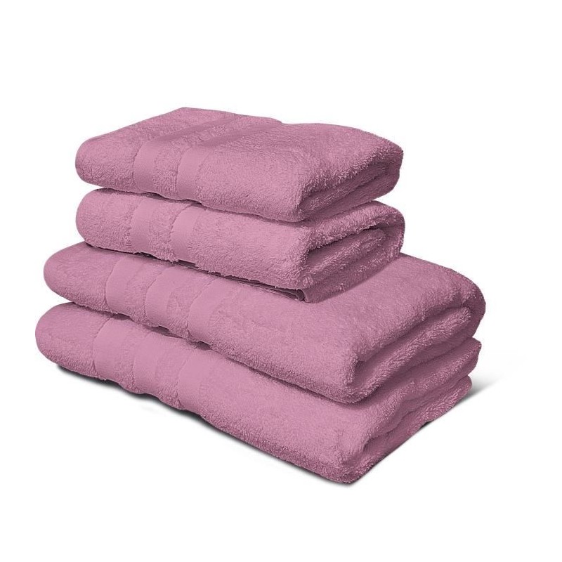 Lot de 4 serviettes - LOVELY HOME - 2 Serviettes 50 x 100 cm + 2 Draps de dou...