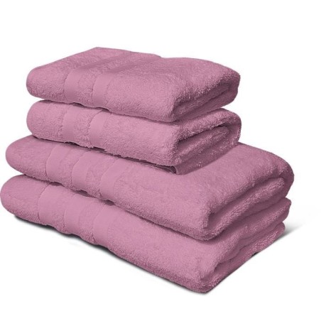 Lot de 4 serviettes - LOVELY HOME - 2 Serviettes 50 x 100 cm + 2 Draps de dou...