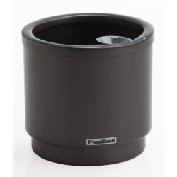 PLASTIKEN Pot de fleurs a réserve d'eau Hidrojardinera - Ø22 cm - Gris anthra...