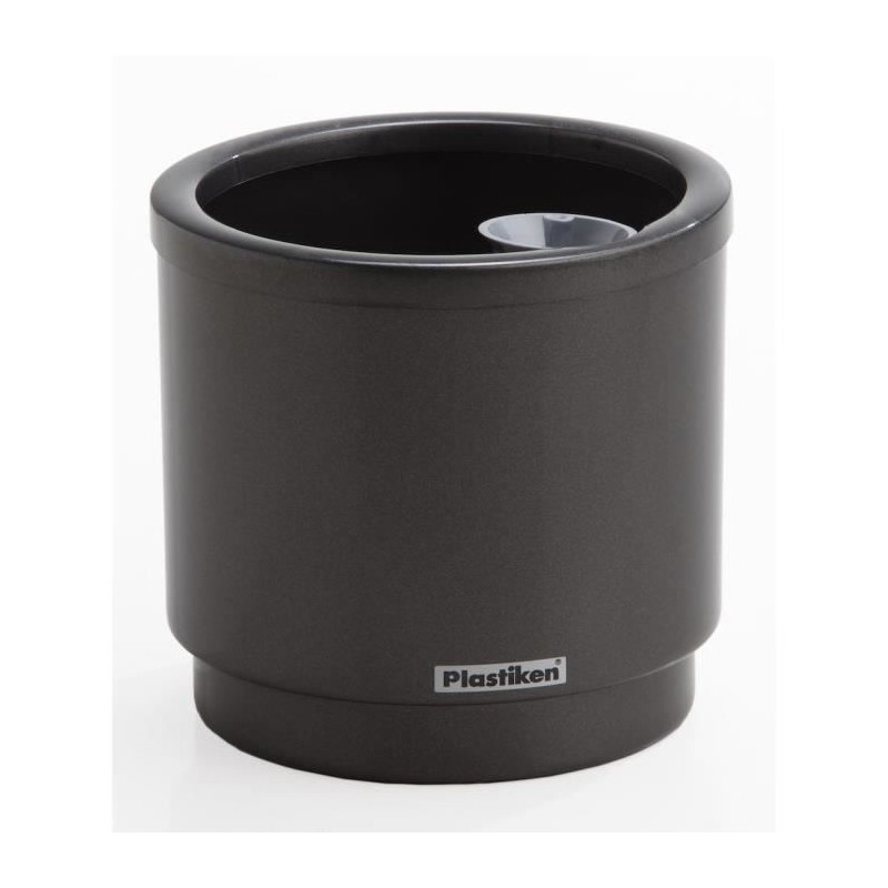 PLASTIKEN Pot de fleurs a réserve d'eau Hidrojardinera - Ø22 cm - Gris anthra...