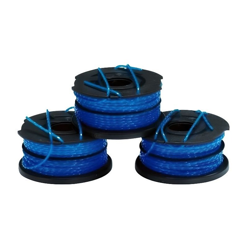 BLACK & DECKER Lot de 3 bobines de rechange pour coupe-bordures Reflex Plus A...