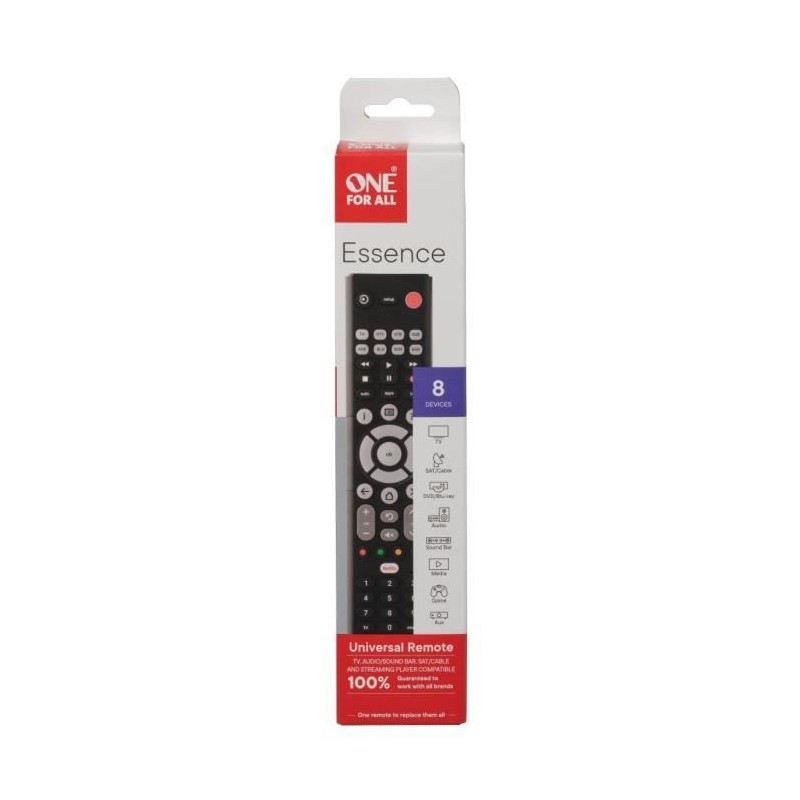 Télécommande universelle ONE FOR ALL - URC1282 – Essence Basic 8in1