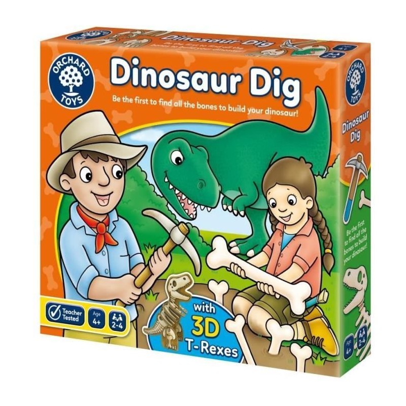 Jeu de loterie Dinosaur Dig - ORCHARD - Construisez votre dinosaure 3D