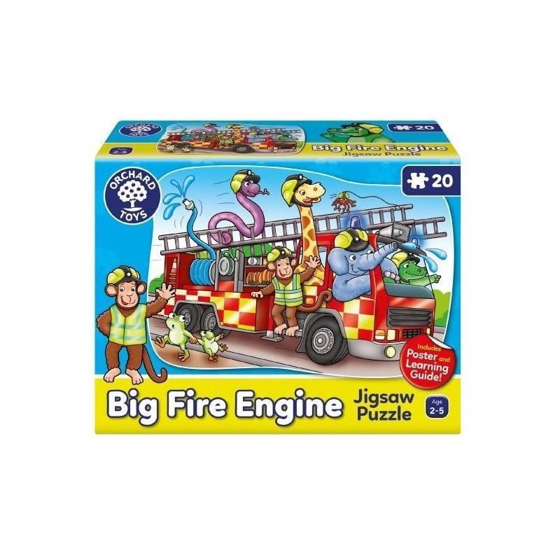 Puzzle - ORCHARD - Big Fire Engine - 20 pieces - Multicolore - Pour enfants a...