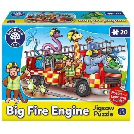 Puzzle - ORCHARD - Big Fire Engine - 20 pieces - Multicolore - Pour enfants a...