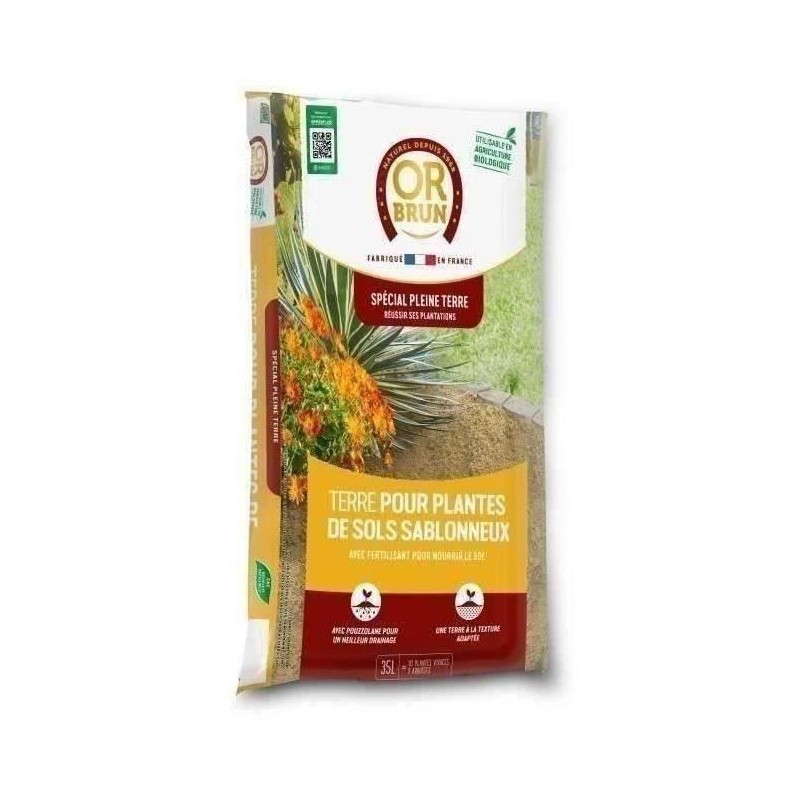 Terre Pour Plantes De Sols Sablonneux - OR BRUN - Obrtsolsab35N