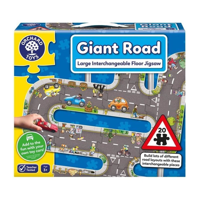 Puzzle - ORCHARD - Giant route Road - 20 grosses pieces interchangeables - Th...