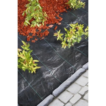 Toile de paillage paysages noire 3,30 x 5 m, traité anti UV, 100 g/m² - Bâche...