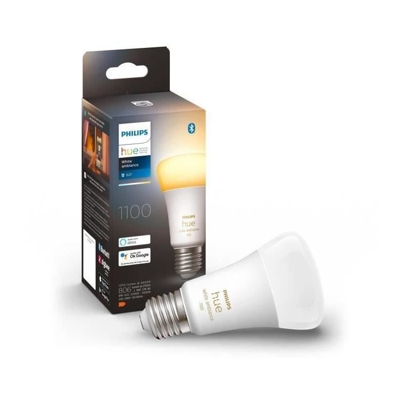 Ampoules connectées Philips Hue White Ambiance standard E27 75W a l'unité