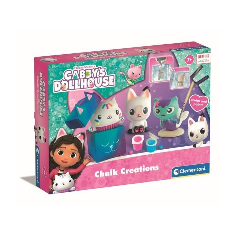 Clementoni - Créations en plâtre Gabby et la Maison Magique - Coffret
